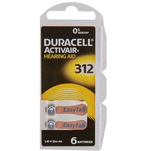 باتری سمعک Duracell Activair 312 مدل P312 PR41 ZL3