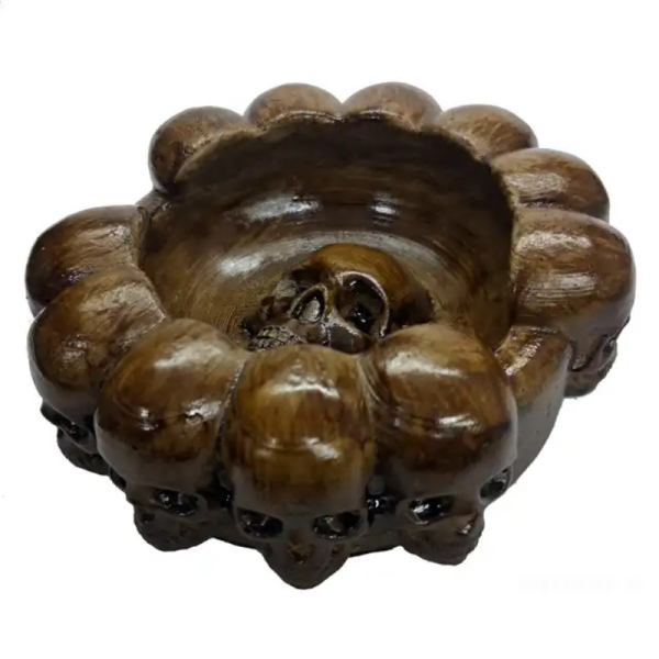 زیر سیگاری هنری اسکلت طرح چوب - تصویر 5